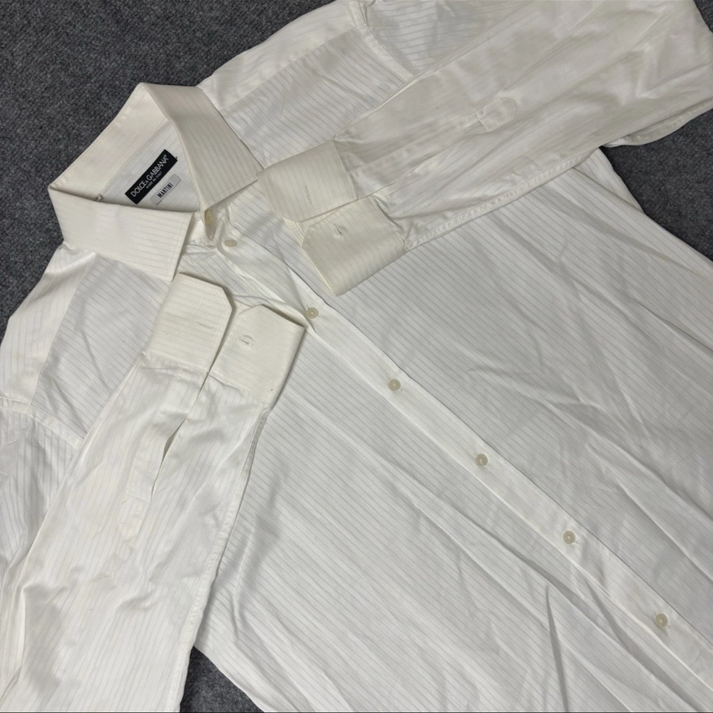 Men’s Dolce Gabbana Martini White Dress Shirt Sz 17/43